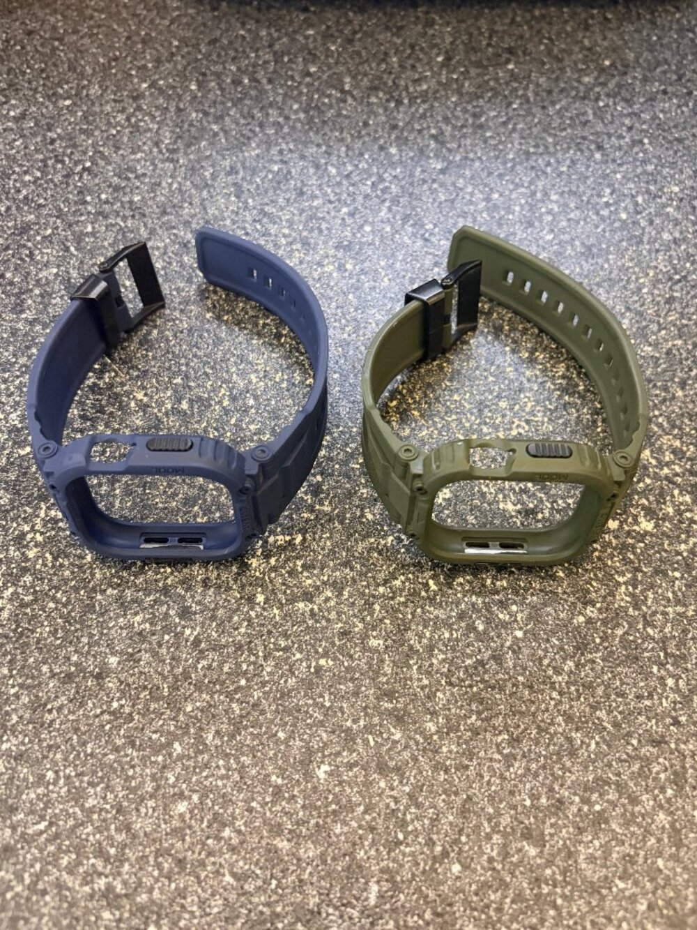 Set of 2 Apple Watch Series 11/10 46mm Bands Case Sport Tactical Shockproof EUC